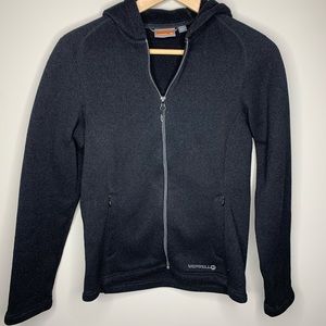 MERRELL Black Fleece Lined Hooded Sweater Jacket